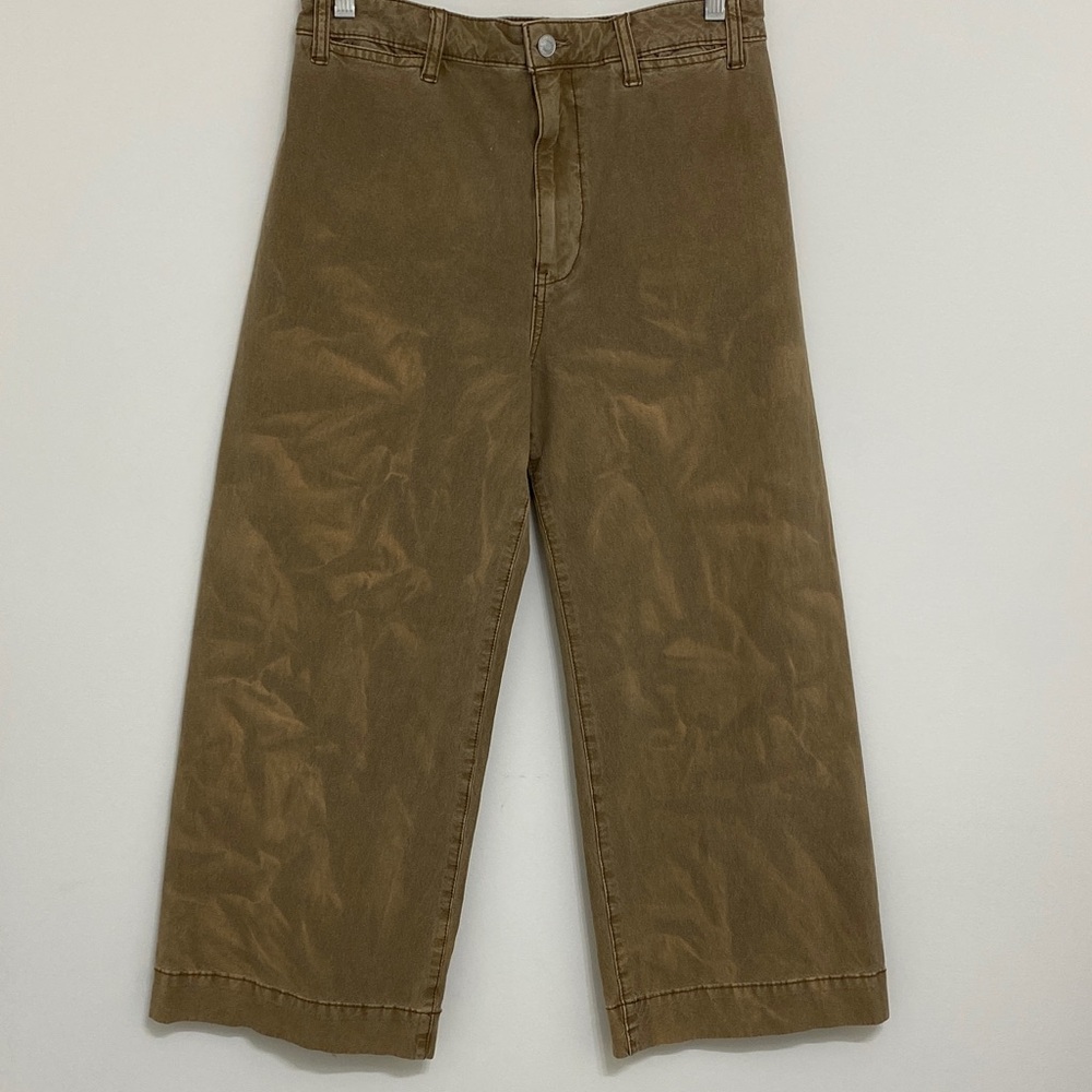 NWT Anthropologie Pilcro James High Rise Cropped Wide Leg Pant Size 30